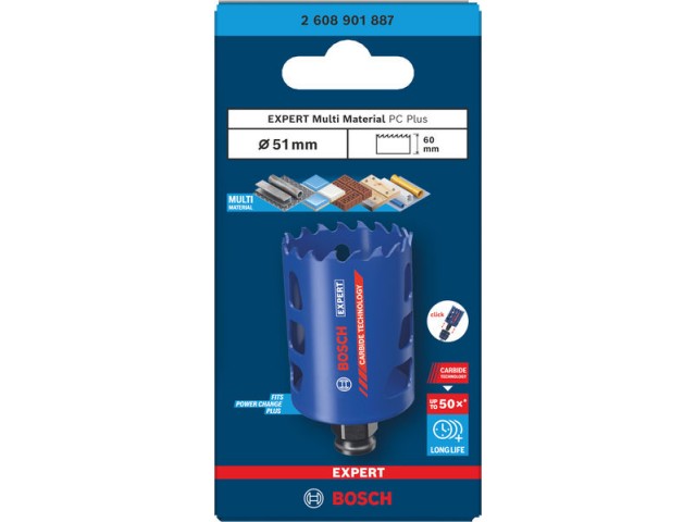 Žaga za izrezovanje lukenj Bosch EXPERT Multi Material Power Change Plus, 2608901887